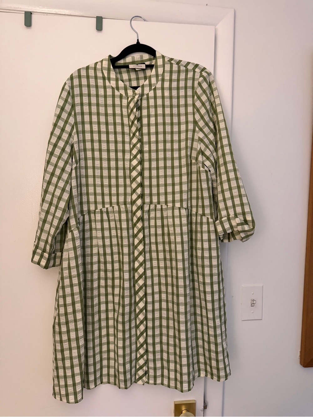 Tuckernuck Green gingham Button-Front Women’s Dress